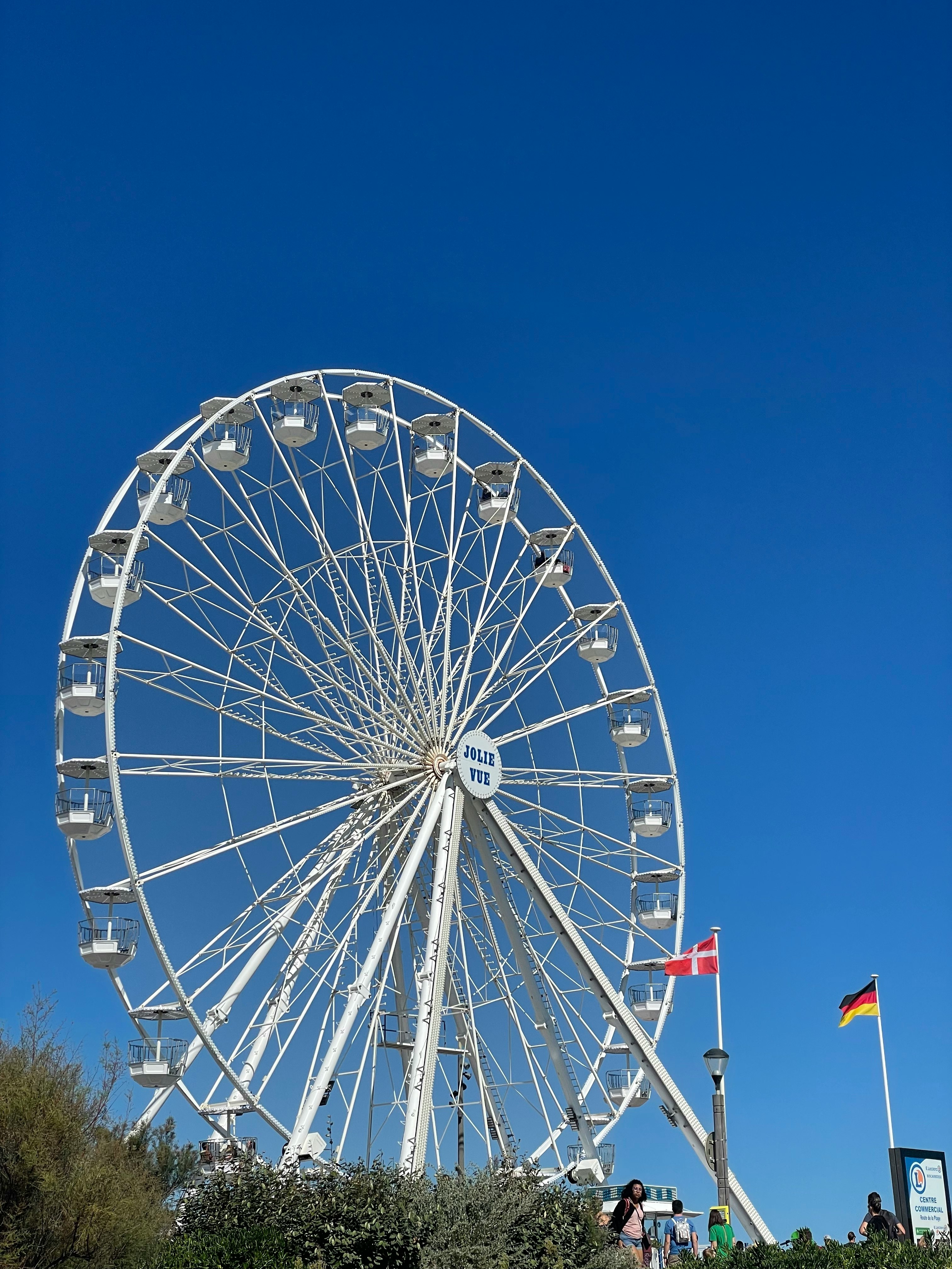 white ferris wheel under blue sky during daytime